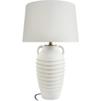 10498T Loft It AMPHORA Настольная лампа E27, 1 × 60 Вт, белое основание из металла и полимерной смолы, белый тканевый абажур