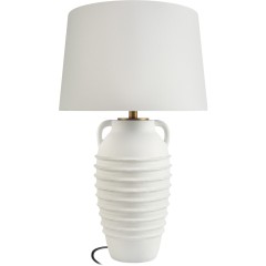 10498T Loft It AMPHORA Настольная лампа E27, 1 × 60 Вт, белое основание из металла и полимерной смолы, белый тканевый абажур 10498T Loft It AMPHORA Настольная лампа E27, 1 × 60 Вт, белое основание из металла и полимерной смолы, белый тканевый абажур