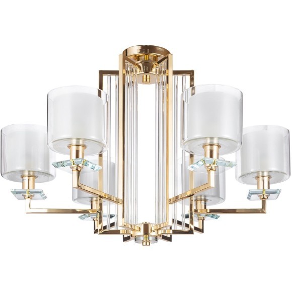 Люстра Crystal Lux NICOLAS SP-PL6 GOLD/WHITE Люстра Crystal Lux NICOLAS SP-PL6 GOLD/WHITE