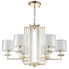 Люстра Crystal Lux NICOLAS SP-PL6 GOLD/WHITE Люстра Crystal Lux NICOLAS SP-PL6 GOLD/WHITE