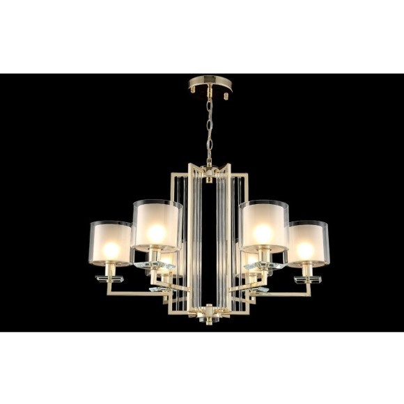 Люстра Crystal Lux NICOLAS SP-PL6 GOLD/WHITE Люстра Crystal Lux NICOLAS SP-PL6 GOLD/WHITE