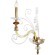 Бра Crystal Lux CATARINA AP1 V2 GOLD/TRANSPARENT-COGNAC