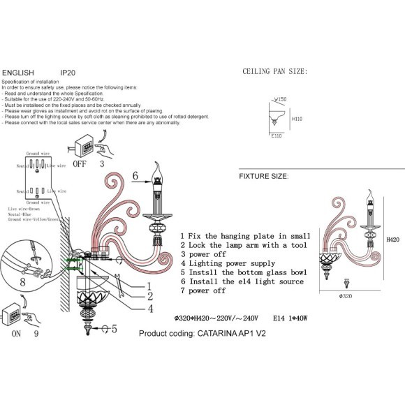 Бра Crystal Lux CATARINA AP1 V2 GOLD/TRANSPARENT-COGNAC Бра Crystal Lux CATARINA AP1 V2 GOLD/TRANSPARENT-COGNAC