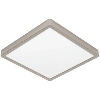 900595 Накладной светильник диммируемый FUEVA 5, 20,5W (LED), 3000K, L285, B285, H28, сталь, матовый никель / пластик, белый