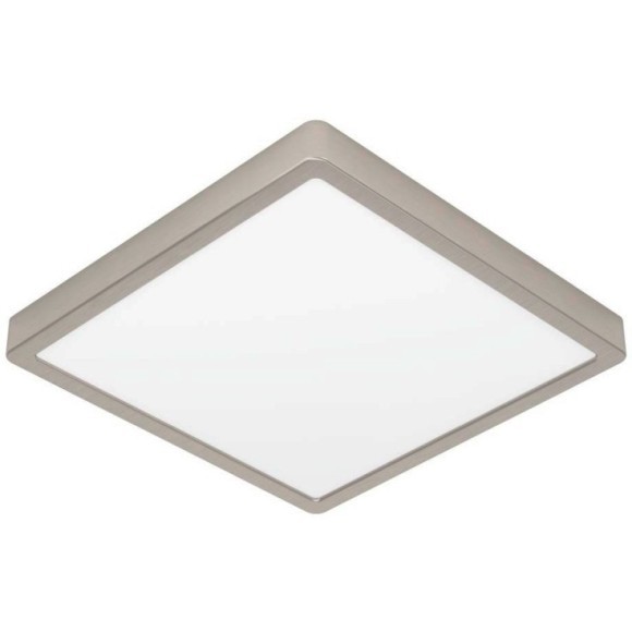 900595 Накладной светильник диммируемый FUEVA 5, 20,5W (LED), 3000K, L285, B285, H28, сталь, матовый никель / пластик, белый 900595 Накладной светильник диммируемый FUEVA 5, 20,5W (LED), 3000K, L285, B285, H28, сталь, матовый никель / пластик, белый