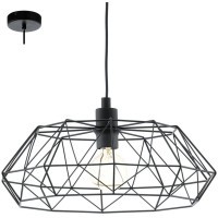 49487 Подвес CARLTON 2, 1x60W (E27), ?455, H1100, сталь, черный