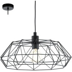 49487 Подвес CARLTON 2, 1x60W (E27), ?455, H1100, сталь, черный