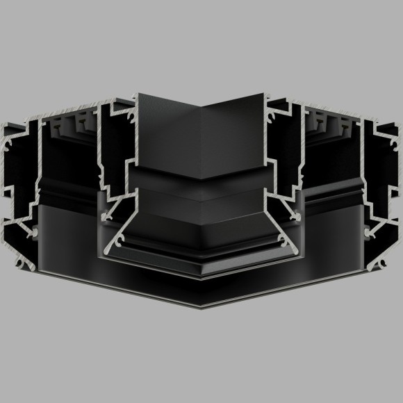 Соединитель угловой для шинопровода в гарпунных натяжной потолок Smart 220V Denkirs TR2026-BK