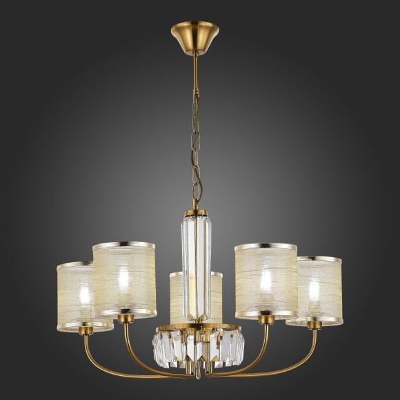 SLE1119-303-05 Светильник подвесной Латунь/Шампань E14 5*40W ELLISSE SLE1119-303-05 Светильник подвесной Латунь/Шампань E14 5*40W ELLISSE