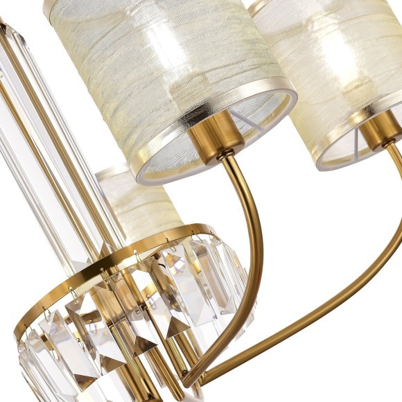 SLE1119-303-05 Светильник подвесной Латунь/Шампань E14 5*40W ELLISSE SLE1119-303-05 Светильник подвесной Латунь/Шампань E14 5*40W ELLISSE