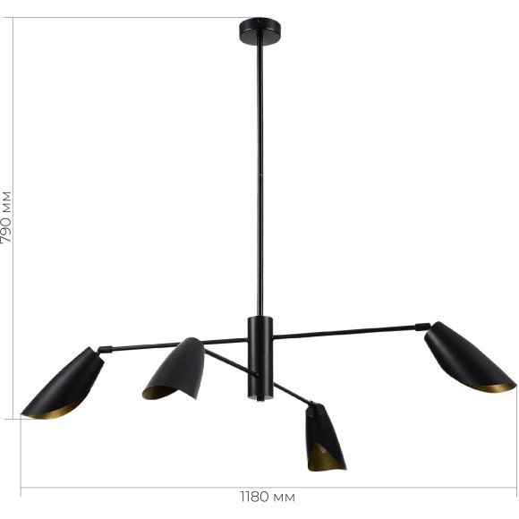 SLE1254-403-04 Светильник подвесной Черный/Черный E14 4*60W ALTON SLE1254-403-04 Светильник подвесной Черный/Черный E14 4*60W ALTON