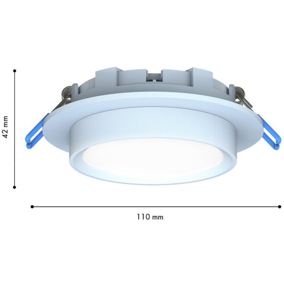 4672-1U, уличный светильник, D110xH42, cutout:D95, 1xGX53LEDx15W, IP44, excluded