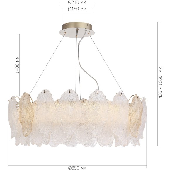 SL6135.223.01 Люстра подвесная LED 1*56W 3000K ST-Luce LIGHTSOME