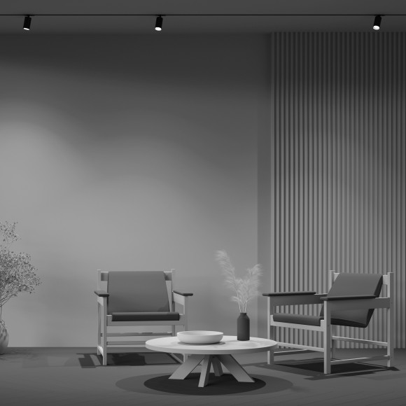 Однофазный двужильный трековый светильник Maytoni Unity TR020-1-GU10-B Focus S под сменную лампу GU10