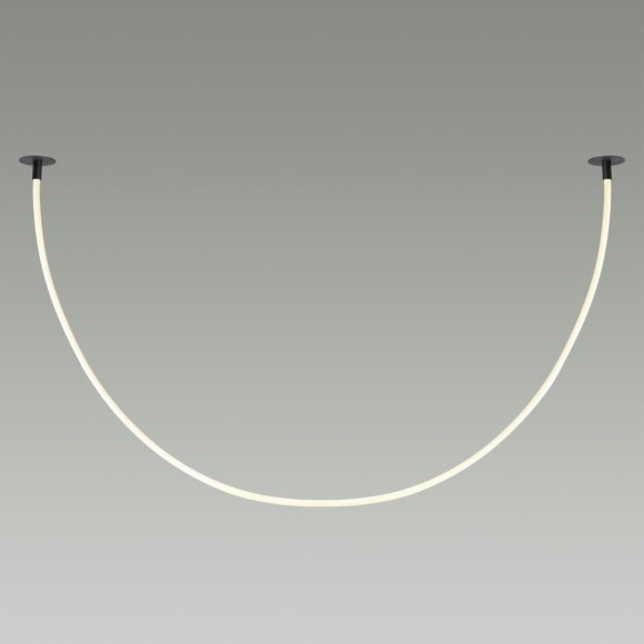 4391/40CL HIGHTECH черный/металл/канат Потолочный св-к встраиваемый (2 крепления и крючок в комплекте) IP20 LED 40W 1580Лм 4000K CORDA