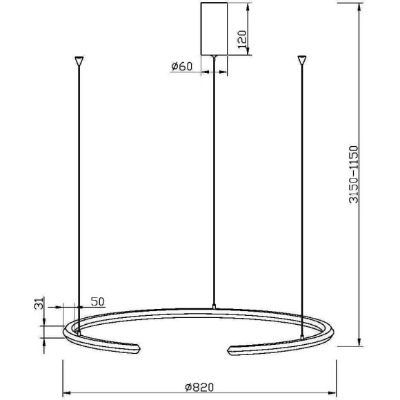 Подвесной светильник Maytoni MOD276PL-L20W3K1