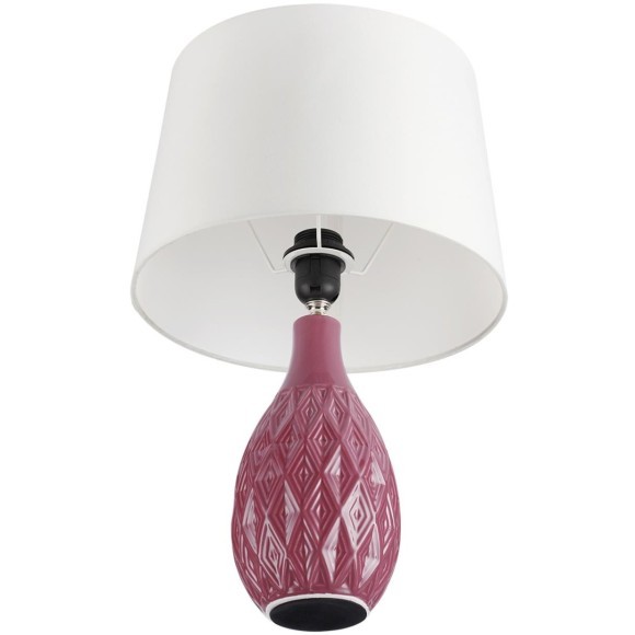 8137/1T MODERNI LN25 красный/белый, керамика/текстиль Настольная лампа Е27 1*60W 220V YARA