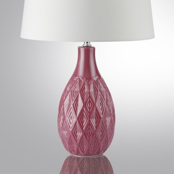 8137/1T MODERNI LN25 красный/белый, керамика/текстиль Настольная лампа Е27 1*60W 220V YARA