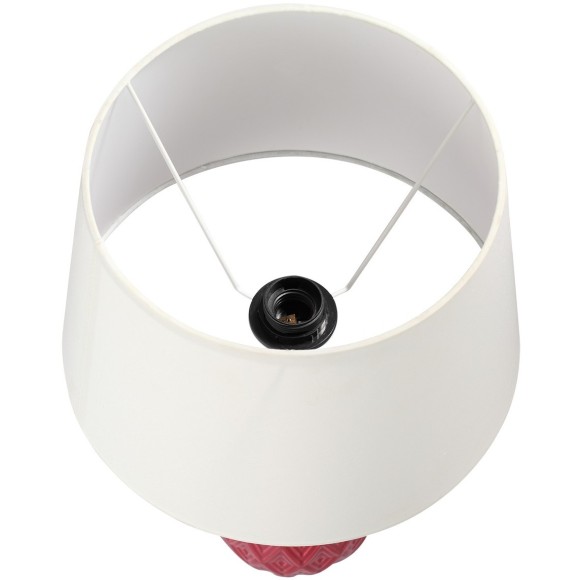 8137/1T MODERNI LN25 красный/белый, керамика/текстиль Настольная лампа Е27 1*60W 220V YARA