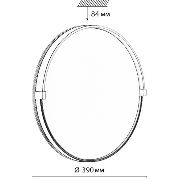 Светильник LED 48Вт 4000К D390 IP43 Sonex OLIDI BLACK 7647/DL Светильник LED 48Вт 4000К D390 IP43 Sonex OLIDI BLACK 7647/DL