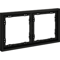 Рамка пластиковая VOLTUM S70 на 2 поста, (черный матовый)