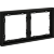 Рамка пластиковая VOLTUM S70 на 2 поста, (черный матовый)