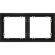 Рамка пластиковая VOLTUM S70 на 2 поста, (черный матовый)