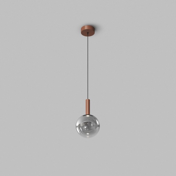 Denkirs BUBBLES DK6531-CO Светильник подвесной светодиодный, 4 Вт, 320Лм, CRI90, 3000К, IP20, 1500 x 200 мм, плафоны дымчатое стекло, основание металл медного цвета