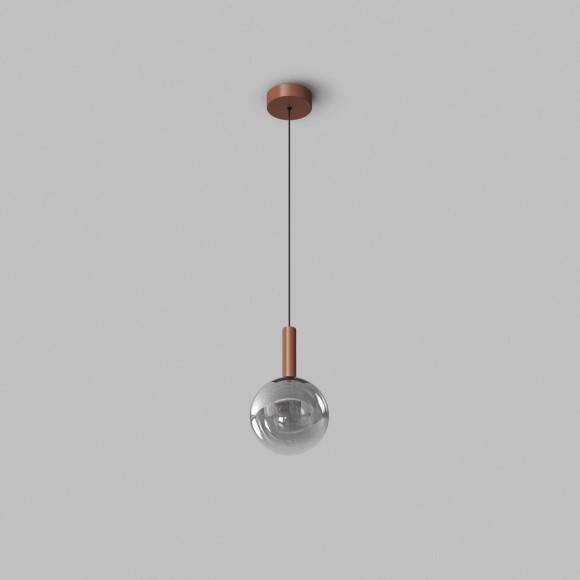 Denkirs BUBBLES DK6531-CO Светильник подвесной светодиодный, 4 Вт, 320Лм, CRI90, 3000К, IP20, 1500 x 200 мм, плафоны дымчатое стекло, основание металл медного цвета
