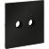 Накладка для розетки телевизионной оконечной TV+SAT, S70 (черный матовый)