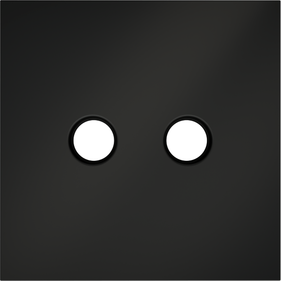 Накладка для розетки телевизионной оконечной TV+SAT, S70 (черный матовый)