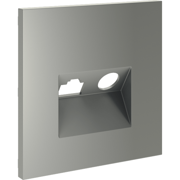 Накладка для розетки TV+RJ45 кат. 6, S70 (сталь)