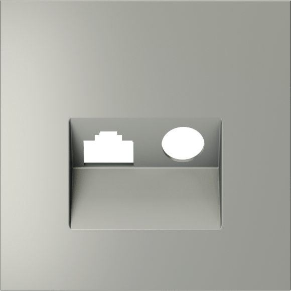 Накладка для розетки TV+RJ45 кат. 6, S70 (сталь)