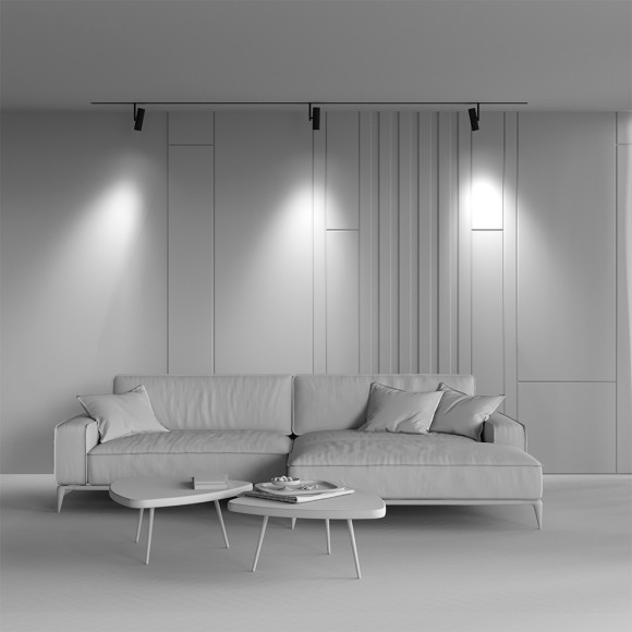 TR005-2-12W4K-B Трековый магнитный светодиодный светильник Maytoni Exility CRI90+ 4000К 1009Лм 36° 12Вт