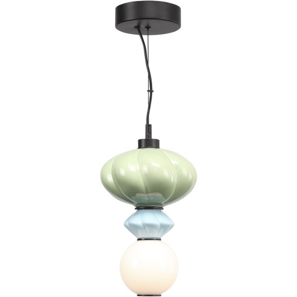 SL6134.403.01 Светильник подвесной ST-Luce черный/зелёный, синий, опаловый LED 1*8W 3000K FLORENTINI