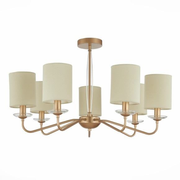 SLE108002-07 Светильник потолочный Золотистый/Бежевый E14 7*40W RITA SLE108002-07 Светильник потолочный Золотистый/Бежевый E14 7*40W RITA