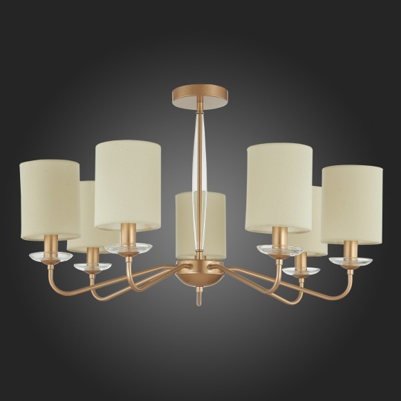 SLE108002-07 Светильник потолочный Золотистый/Бежевый E14 7*40W RITA SLE108002-07 Светильник потолочный Золотистый/Бежевый E14 7*40W RITA