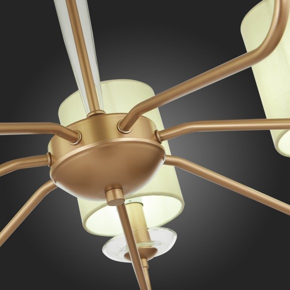 SLE108002-07 Светильник потолочный Золотистый/Бежевый E14 7*40W RITA SLE108002-07 Светильник потолочный Золотистый/Бежевый E14 7*40W RITA