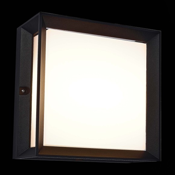 SL077.402.01 Светильник уличный потолочный ST-Luce Черный/Белый LED 1*12W 3000K CUBISTA