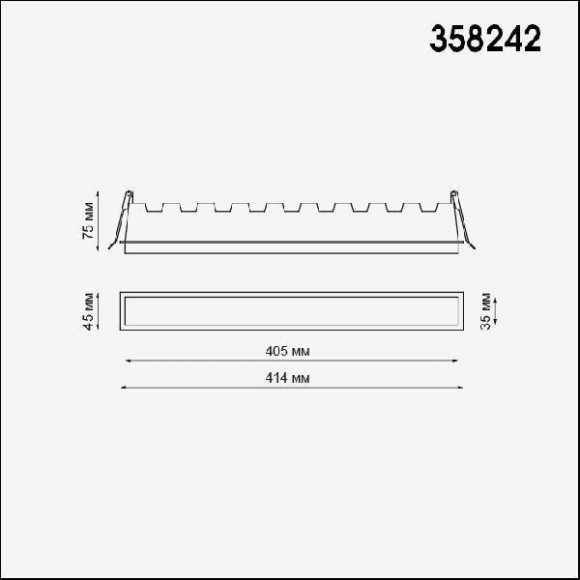 Встраиваемый светильник Novotech 358242 HIELO светодиодный LED 30W