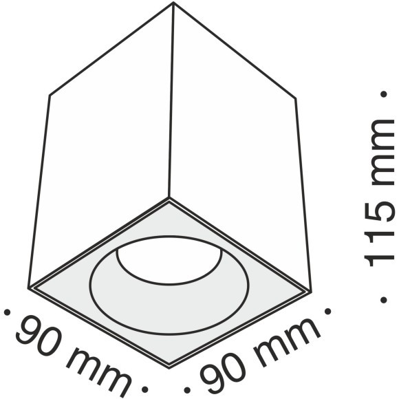 Уличный потолочный светильник Maytoni C030CL-01W Zoom IP65 под лампу 1xGU10 50W