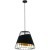 49509 Подвес AUSTELL, 1х60W (E27), Ø430, H1100, сталь, черный/текстиль, черный, золотой