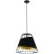 49509 Подвес AUSTELL, 1х60W (E27), Ø430, H1100, сталь, черный/текстиль, черный, золотой