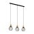 43378 PALMORLA Подвес с тремя лампами E27, 180Вт, сталь, дерево, черный, медный