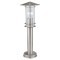 30187 EGLO LISIO Уличный напольный светильник с одной лампой E27, 60Вт, IP44, стекло, металл, серебряный