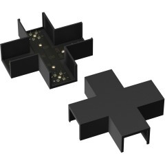 Х-коннектор 1шт для резинового шинопровода Maytoni Elasity TRA160CX-11B