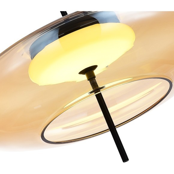 SL6500.413.01 Подвес ST-Luce Черный/Янтарный LED 1*15W 3000K HELIA