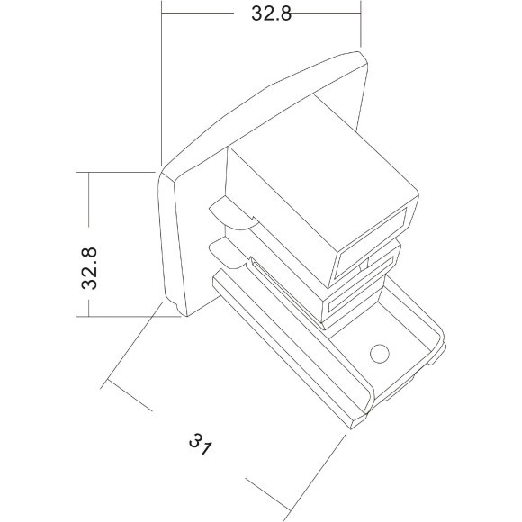 Заглушка торцевая 1шт для трехфазных шинопроводов Maytoni TRA005EC-31W