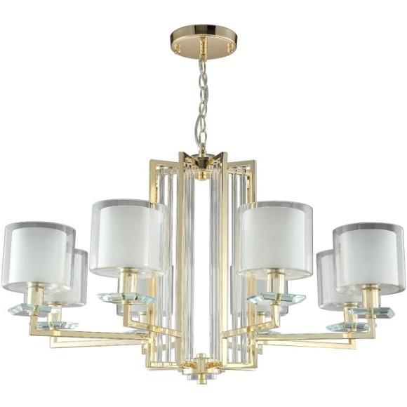 Люстра Crystal Lux NICOLAS SP-PL8 GOLD/WHITE Люстра Crystal Lux NICOLAS SP-PL8 GOLD/WHITE