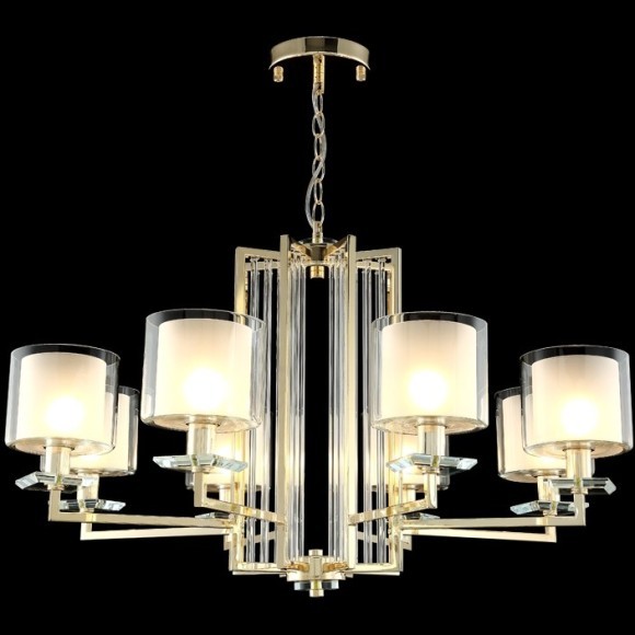 Люстра Crystal Lux NICOLAS SP-PL8 GOLD/WHITE Люстра Crystal Lux NICOLAS SP-PL8 GOLD/WHITE